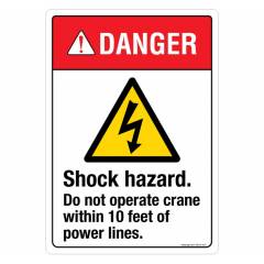 Safety Sign Store Danger: Shock Hazard Sign Board, SS316-A4PC-01