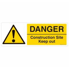 Safety Sign Store Danger: Construction Site, Keep Out Sign Board, CW201-2159AL-01