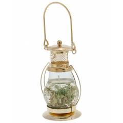 Riflection Golden Decorative Gel Filled Glass Lamp