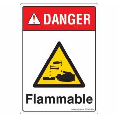Safety Sign Store Danger: Flammable Sign Board, ST303--A7PC-01, (Pack of 10)