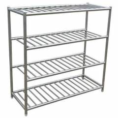 Galaxy 36 Inch Stainless Steel Bag Storage Silver Tubular Rack