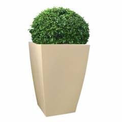 Fox B 24 Inch Square Beige German Polymer Planter, TK 2412-B