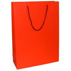 Aspen Matte Laminated Red Paper Bag, AC-029-004 (Pack of 96)