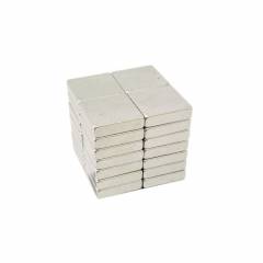 Neomag 29BNM N35-Ni Square Shaped Silver Neodymium Magnet, Thickness: 2 mm (Pack of 50)