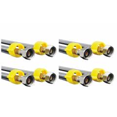 Drizzle 24 Inch Stainless Steel Heavy Duty Connection Pipe (Pack of 8)