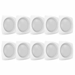 Corvi Flat 4Q 6W Warm White Dimmable LED Panel Light (Pack of 10)