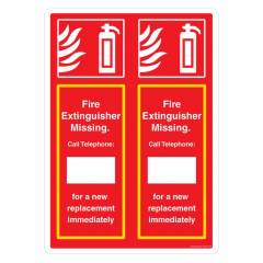Safety Sign Store Double Fire Extinguisher Sign Board, FE545-A2AL-01