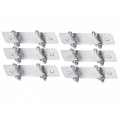 SmartShophar 4 Inch Stainless Steel Silver Simply 2 Legs Wall Hook (Pack of 6), 54619-SHKS-SL04-P6
