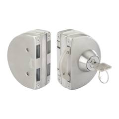 Godrej Stainless Steel Glass To Glass Round Lock, 7780