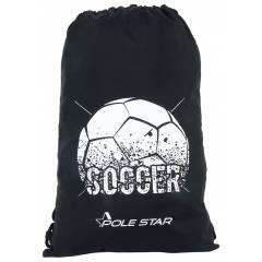 Polestar Soccer Drawstring String Black Polyester Backpack