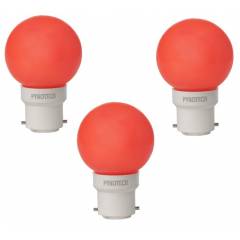 Pyrotech 0.5W LED Deco Red Bulb , PELB0.5X3R (Pack of 3)