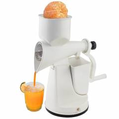 SM Popular Popular White Manual Hand Fruits & Vegetable Juicer with Waste Collector