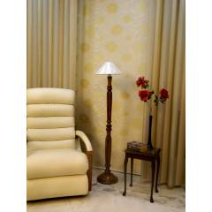 Tucasa Vintage Wooden Lamp with Silver Circle Shade, LG-938