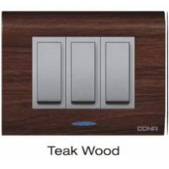 Cona Olive Grand 6M Texture Teak Wood Modular Plate With Indicator
