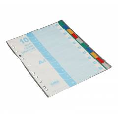 Solo 10 Pcs A4 Multi-Colour Separator/Divider Set, SP310, (Pack of 10)