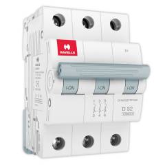 Havells Euro-II 32A Triple Pole D Curve MCB, DHMGDTPF032