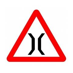 Asian Loto 3 mm Traffic Sign Narrow Bridge Ahead Sign, ALC-SGN-31-900