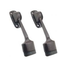 SmartShophar 5 Inch Aluminium Coated Brown Ajanta Door Stopper, 50900A-STPA-CB05-P2 (Pack of 2)