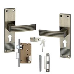 Atom O-31 Brass Antique Finish Cylindrical Mortise Lock Set With 3 Brass Keys