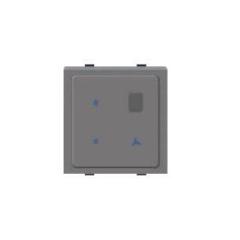 Polycab Levana 2 Module 8 Step Magnesium Grey Fan Regulator with Touch Feel, SLV1600502