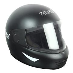 Virgo Airzed Full Face Black Matt Clear Helmet, Size (Medium, 58 cm)
