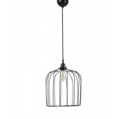 Tucasa Iron Bird Cage Pendent Light with Black Shade, HG-13