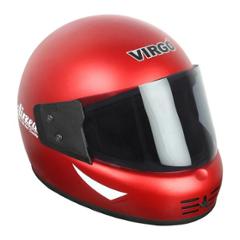 Virgo Airzed Full Face Red Matt Tinted Helmet, Size (Medium, 58 cm)
