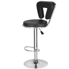 Divano Modular Leatherette Black Adjustable Bar Stool, DMB40