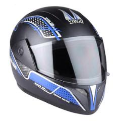 Virgo ZDI200Speed Full Face Black Matt Clear Helmet with Blue Sticker, Size (Medium, 58 cm)