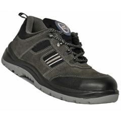Allen Cooper AC-1156 Antistatic Steel Toe Grey & Black Safety Shoes, Size: 5