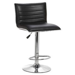 Divano Modular Leatherette Black Adjustable Bar Stool, DMB14
