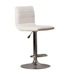 Divano Modular Leatherette White Adjustable Bar Stool, DMB28