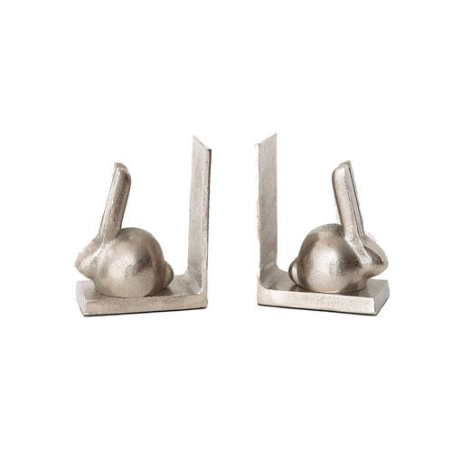 Buy Casa Decor Silver Rabbit Twins Aluminium Bookends For Office