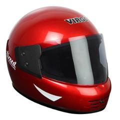 Virgo Airzed Full Face Red Glossy Tinted Helmet, Size (Medium, 58 cm)