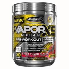 MuscleTech Vapor X5 30 Servings Next Gen Fruit Punch Blast Pre-Workout Supplement