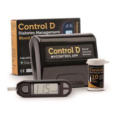 Control D Glucometer with 10 Test Strips, HDCDSTP001