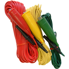Kyoritsu Green Yellow & Red Earth Resistance Test Leads, KEW 7095A