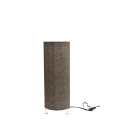 Tucasa Iron 20 inch Jute Fabric Floor Lamp, FL-02