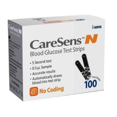 Caresens II Blood Glucose Monitoring Test Strips (Pack of 100)