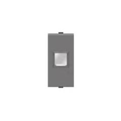 Polycab Levana RJ-11 2L 1 Module Magnesium Grey Telephone Socket with Shutter, SLV0400102