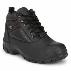 Timberwood TW22BLK PU Steel Toe Black Safety Shoes, Size: 6
