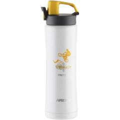 Haers 550ml Stainless Steel White Vacuum Sports Bottle, HD-550-8-WHT
