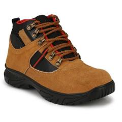 Timberwood TW19TAN Leather Steel Toe Tan Safety Shoes, Size: 6
