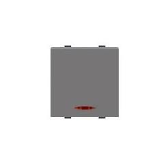 Polycab Levana 32A 1 Way 2 Module Magnesium Grey DP Switch with Indicator, SLV0102302