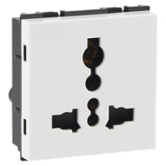 Havells Polycarbonate White Universal Socket, AHFKUXW133