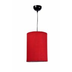 Tucasa Iron Cylindrical Shaped Pendent Light with Red Shade, HG-30