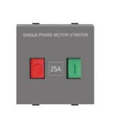Polycab Levana 25A 1P+N 2 Module Magnesium Grey Motor Starter Switch, SLV1022502