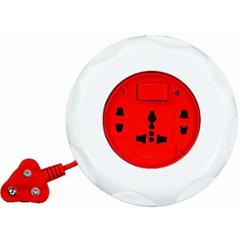 Vimal FB22 Cube 10A 3-Pin Flex Box with Master Switch, Indicator, International Socket & 4m Cable (Pack of 2)