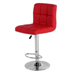 Divano Modular Leatherette Red Adjustable Bar Stool, DMB35