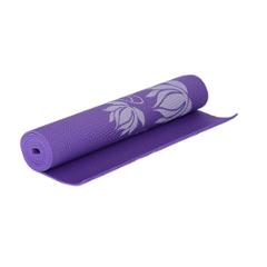Strauss 1730x610x6mm PVC Purple Floral Yoga Mat with Cover, ST-1006